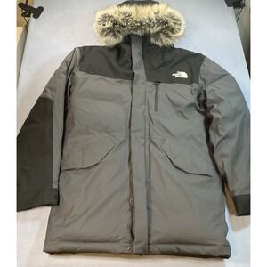 The North Face Black Parka Down Jacket With Fur Mens S Size